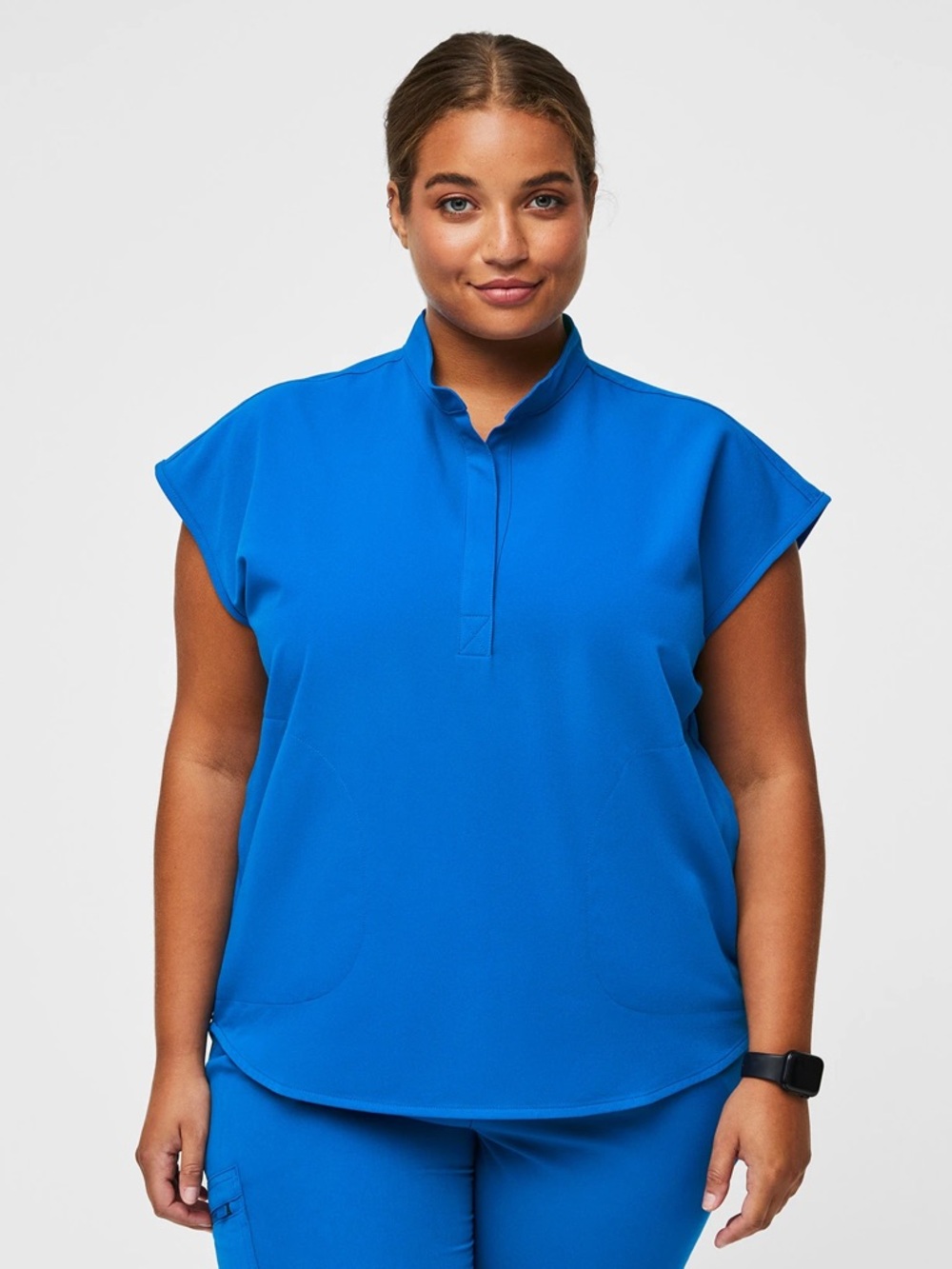 FIGS Women's Rafaela Oversized Scrub Top | Royal Blue | Size 2XL